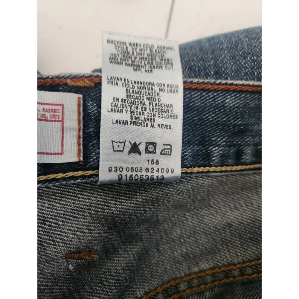 Levis mens low loose bootcut jeans sz 34x32* measures 35x30 y2k skater grunge